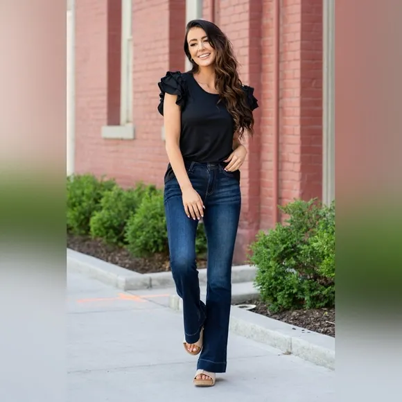 Kancan Parker high rise flare hem jeans