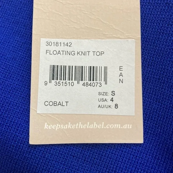 KEEPSAKE THE LABEL The Floating Knit Sweater Top in Cobalt Blue