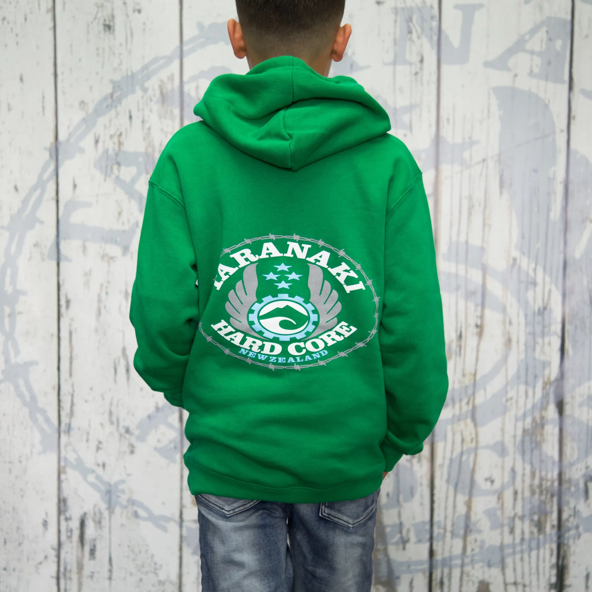 Kids Oval Hood - Green