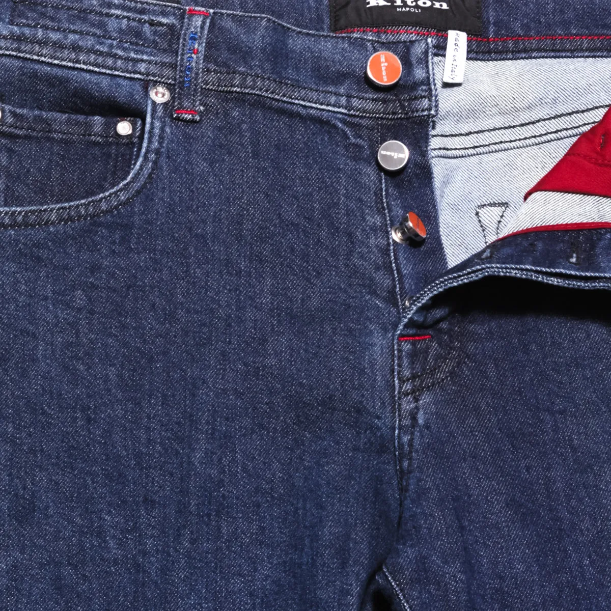 Kiton Denim Blue Jeans - Slim