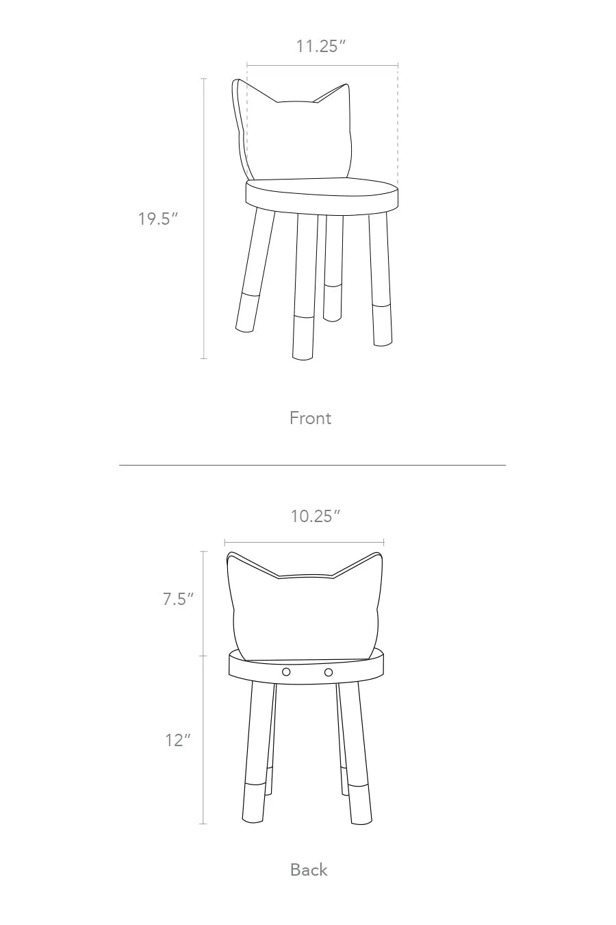 Kitty Kids Chair (set of 2)