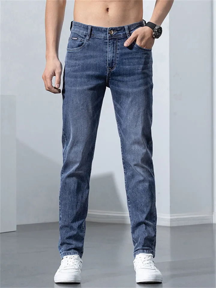Korean Style Stretch Modern Slim Fit Men's Jeans