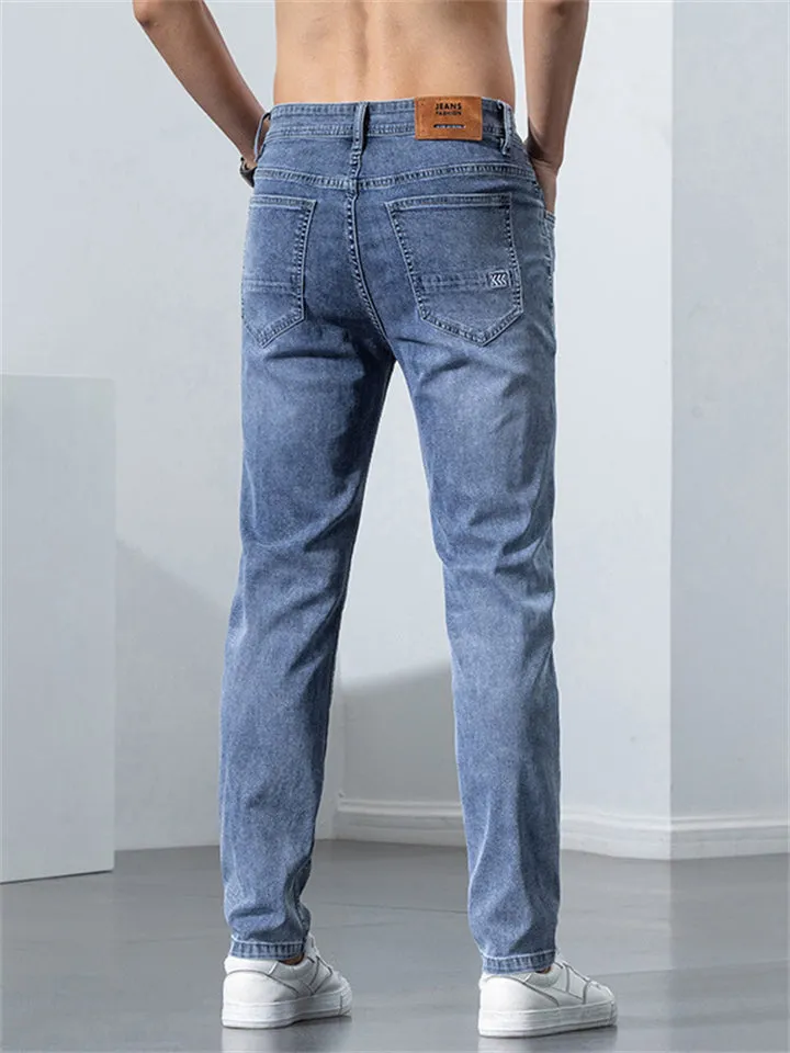 Korean Style Stretch Modern Slim Fit Men's Jeans