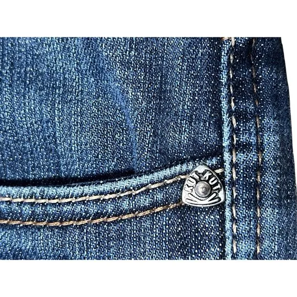 Kut From The Kloth Women Boot Cut Jeans Blue Size 6 Mid Rise Stretch Zipper