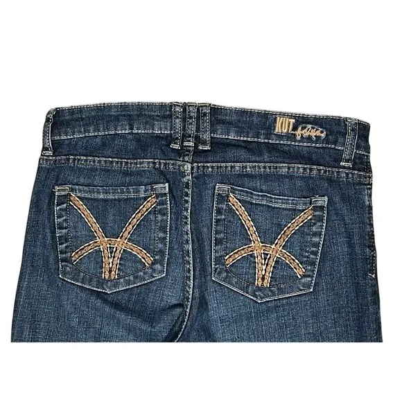 Kut From The Kloth Women Boot Cut Jeans Blue Size 6 Mid Rise Stretch Zipper