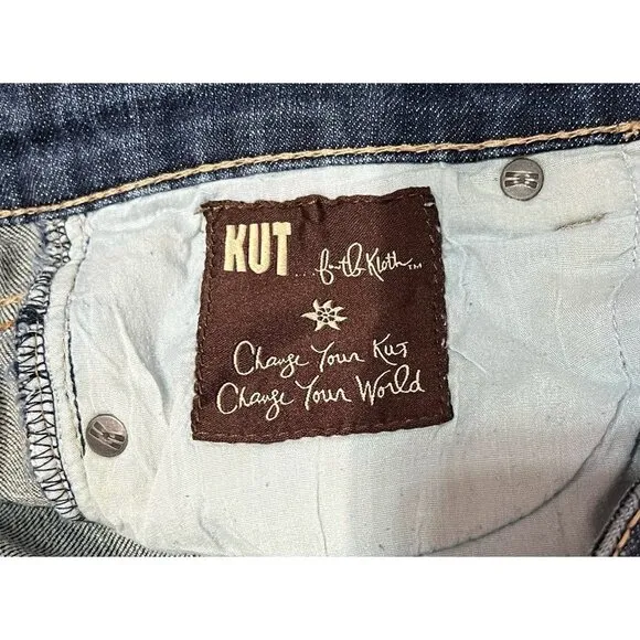 Kut From The Kloth Women Boot Cut Jeans Blue Size 6 Mid Rise Stretch Zipper