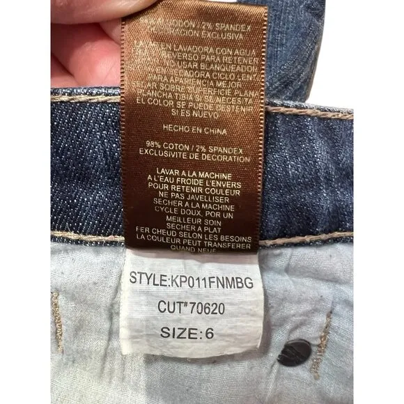 Kut From The Kloth Women Boot Cut Jeans Blue Size 6 Mid Rise Stretch Zipper