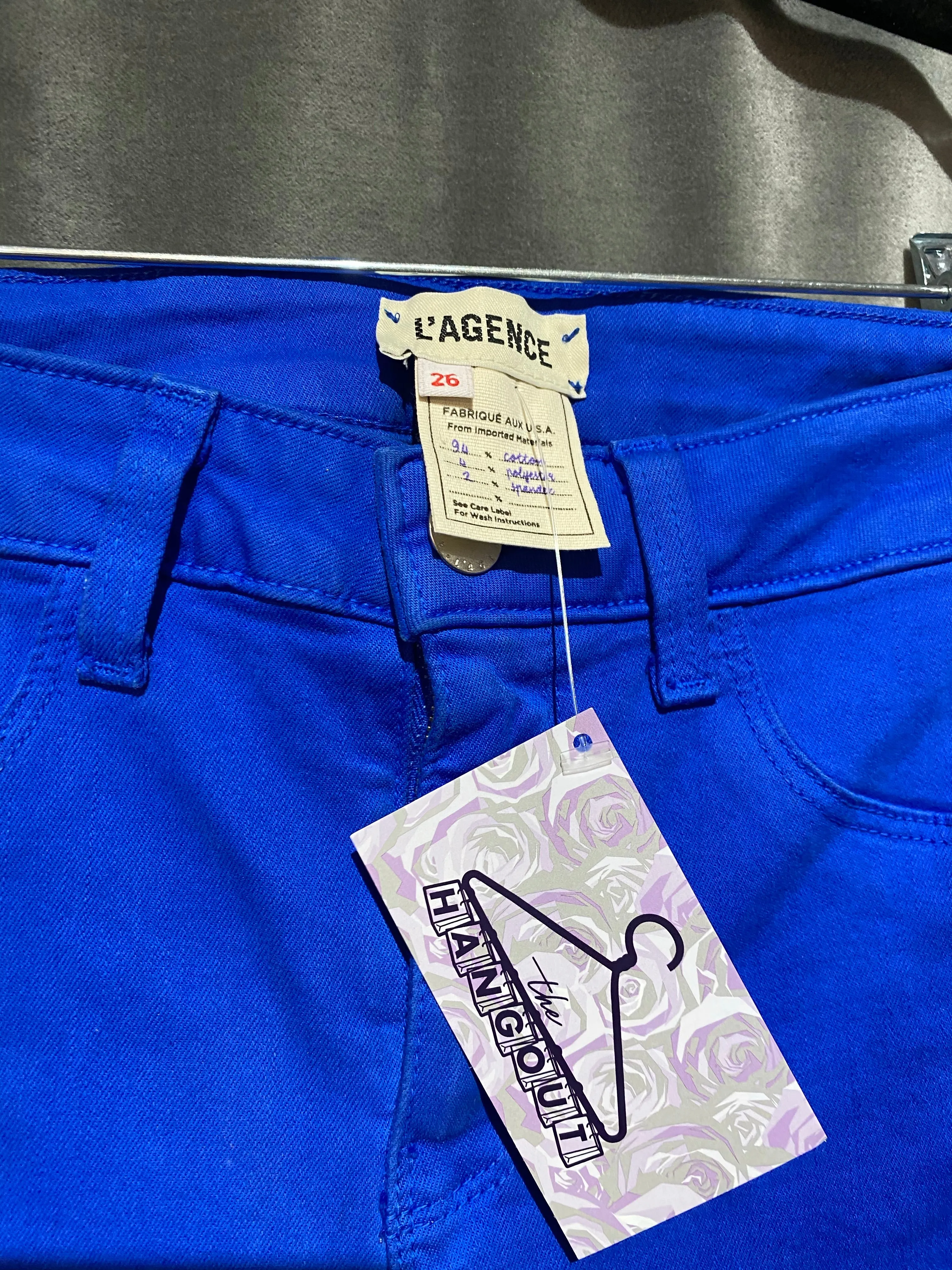 L'agence Margot Skinny Riviera Blue Straight Stretch Jeans