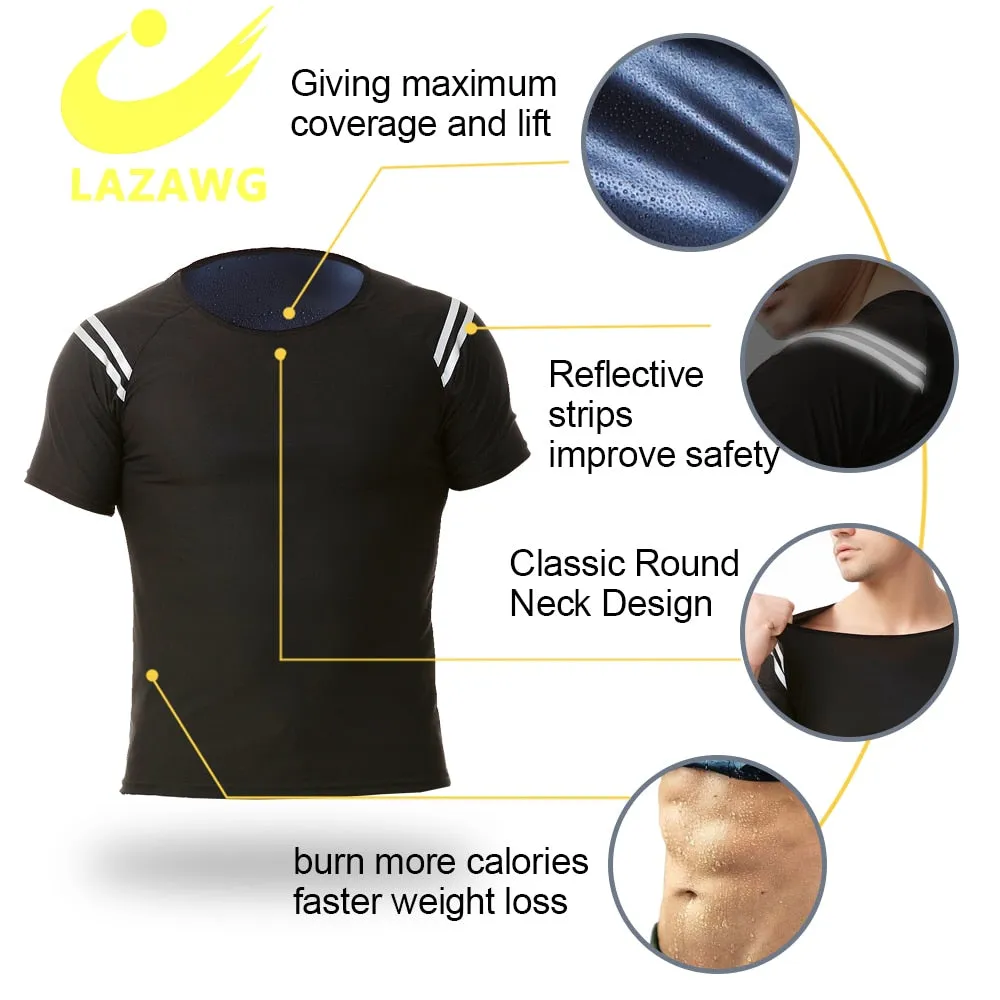 LAZAWG Men Hot Sweat Sauna  Waist Trainer Slimming  Body Shapers