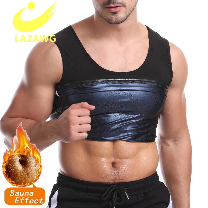 LAZAWG Men Hot Sweat Sauna  Waist Trainer Slimming  Body Shapers