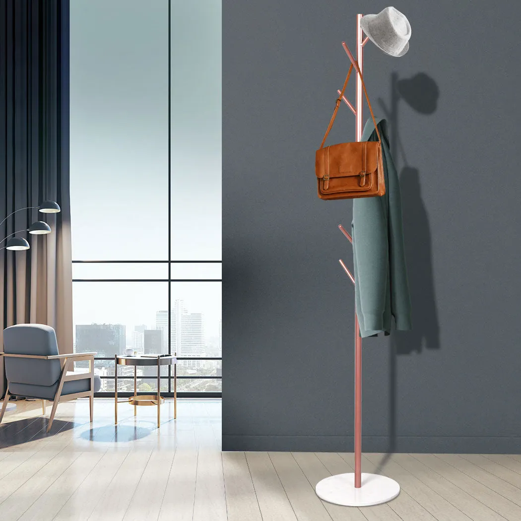 Levede Coat Rack Hat Clothes Stand Hanger Rose Gold Rose Golden