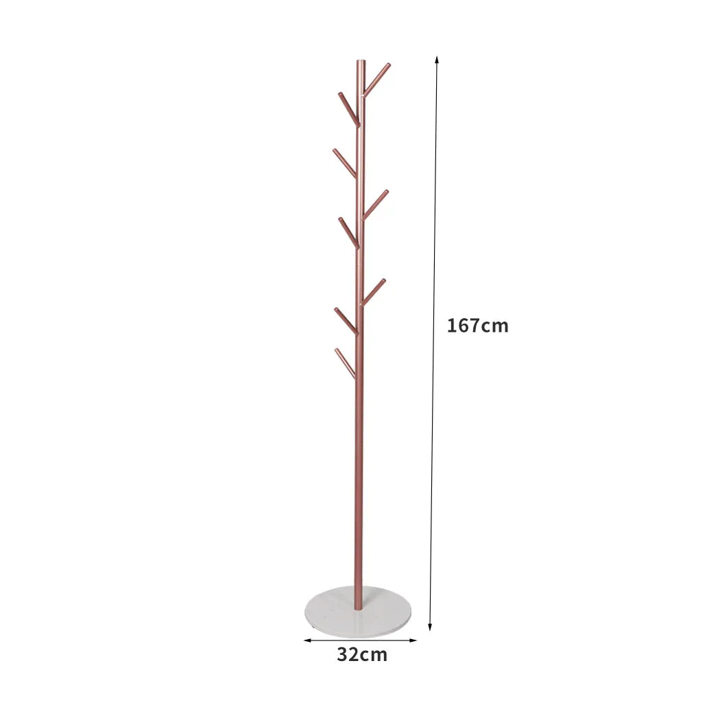 Levede Coat Rack Hat Clothes Stand Hanger Rose Gold Rose Golden