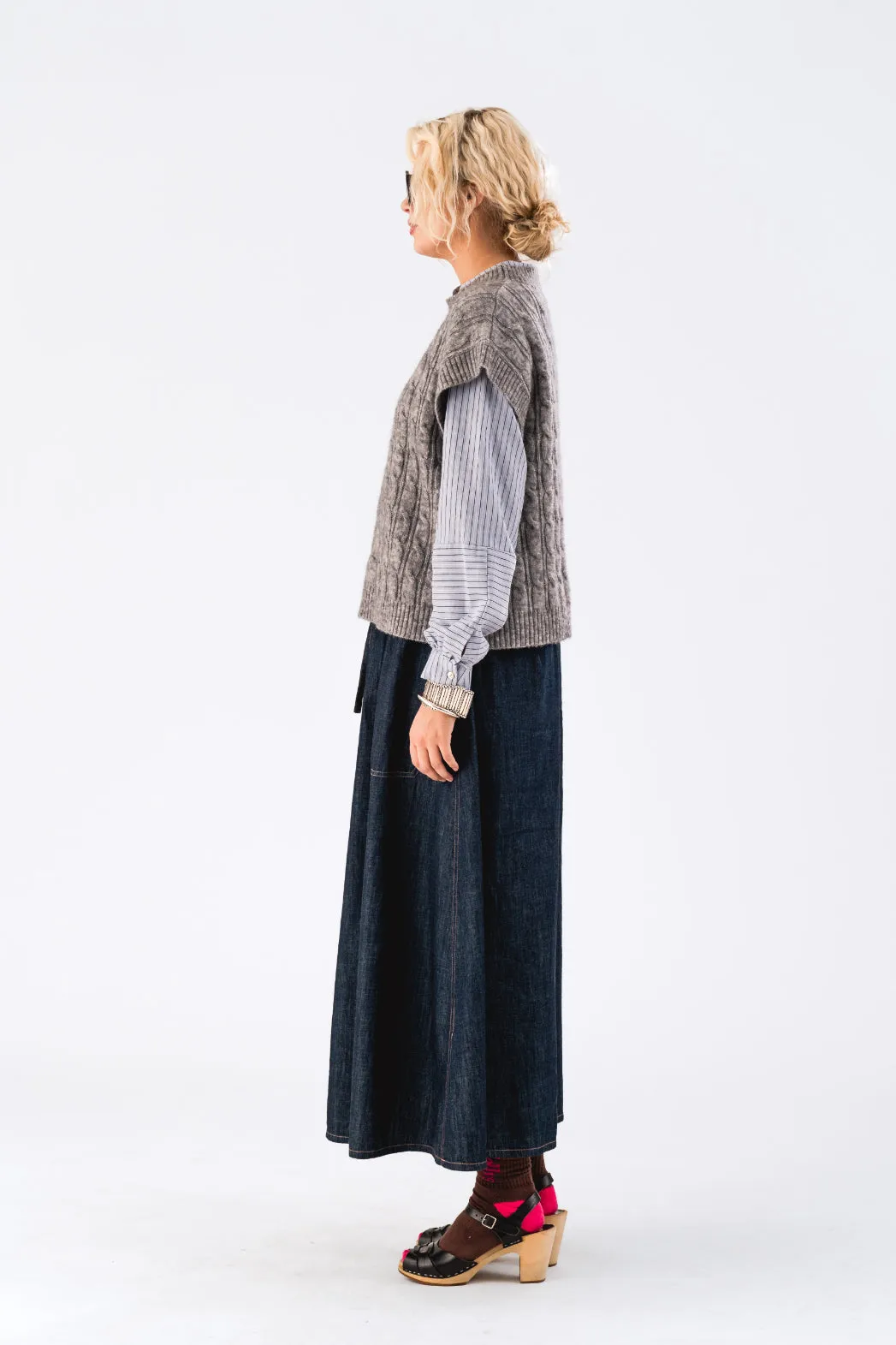 LOLLYS LAUNDRY Finn Vest | Light Grey Melange