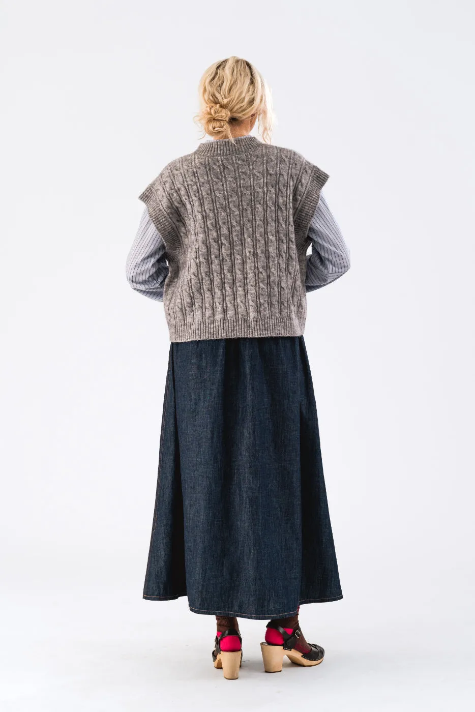 LOLLYS LAUNDRY Finn Vest | Light Grey Melange