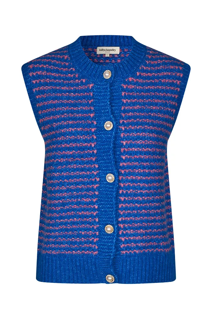 LOLLYS LAUNDRY Nynne Knit Vest | Blue