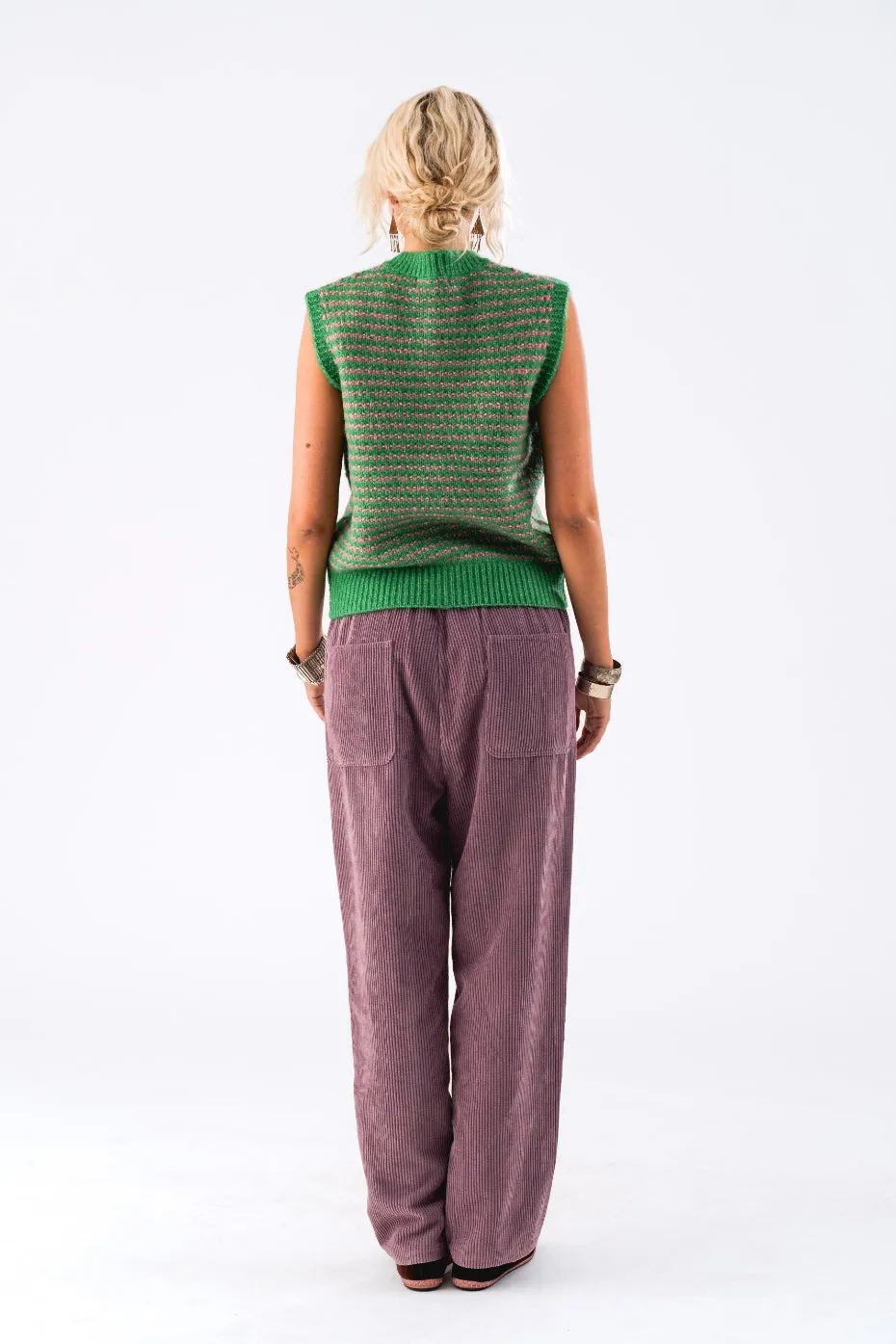 LOLLYS LAUNDRY Nynne Knit Vest | Green