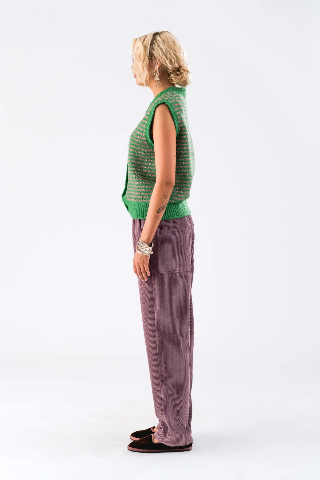 LOLLYS LAUNDRY Nynne Knit Vest | Green