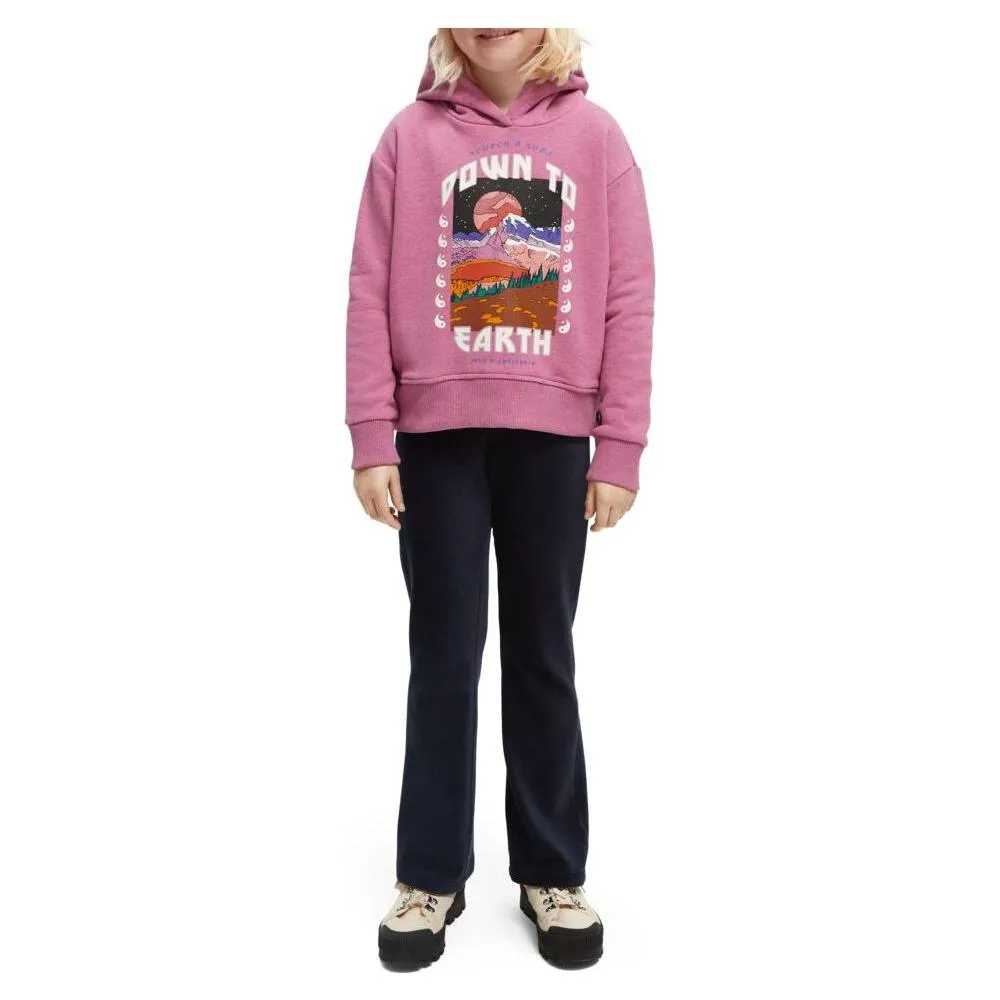 Loose-Fit Artwork Hoodie - Orchid Melange