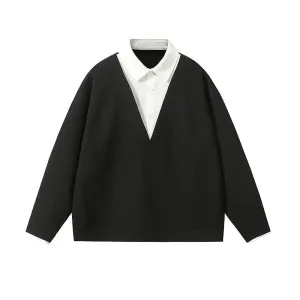 Loose-fit Polo Collar Pullover