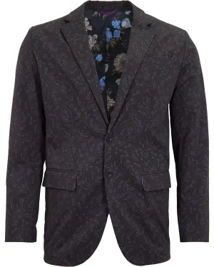 Lords of Harlech Hadrian Perugia Paisley Jacket Black
