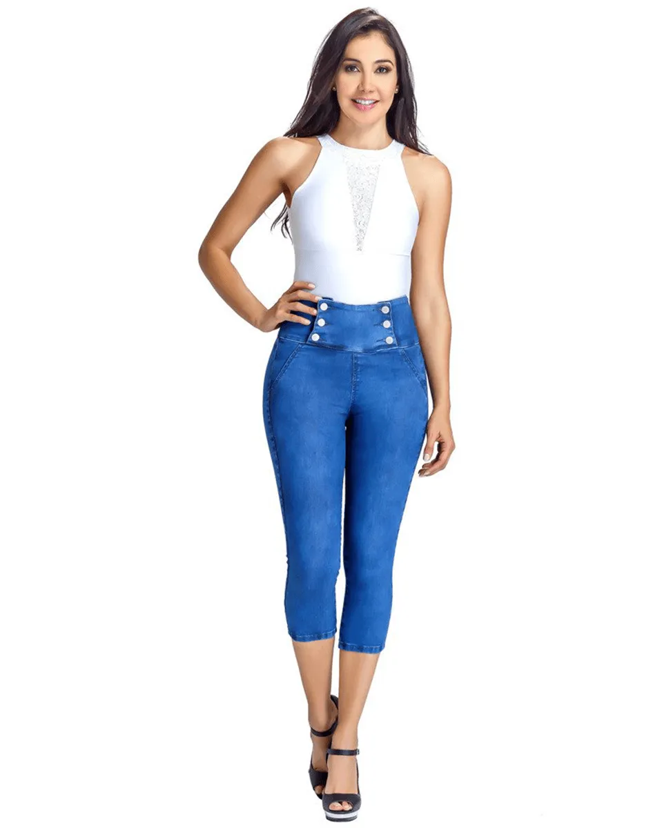 Lowla Capri Colombian Jeans with Internal Girdle Lift