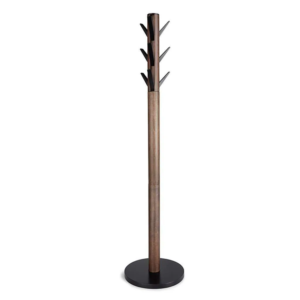 LYN-MEMORY Coat Rack, Wooden Coat Rack Hanger Hat Tote Hanger, Household Coat Rack (168.5cm) Base Diameter of About 40cm (Color : A)