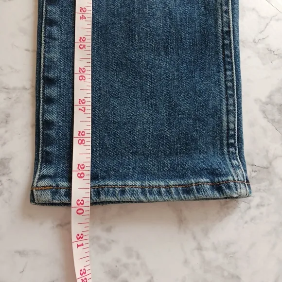 Madewell Curvy Mid Rise Stovepipe Denim Blue Jeans Size 24 NWOT