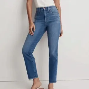 Madewell Curvy Mid Rise Stovepipe Denim Blue Jeans Size 24 NWOT