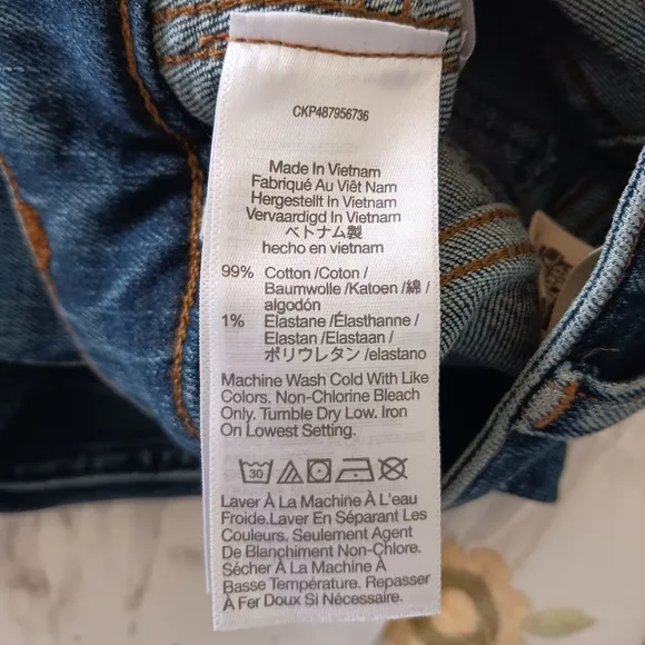 Madewell Curvy Mid Rise Stovepipe Denim Blue Jeans Size 24 NWOT