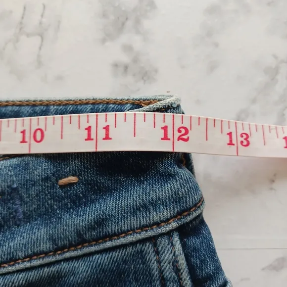 Madewell Curvy Mid Rise Stovepipe Denim Blue Jeans Size 24 NWOT