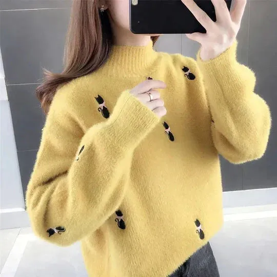 Mariana - soft downy turtleneck jumper for women