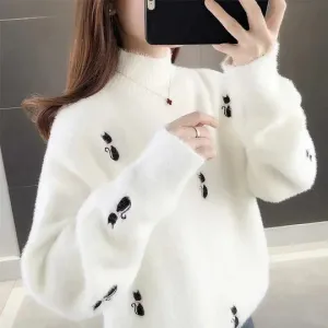 Mariana - soft downy turtleneck jumper for women