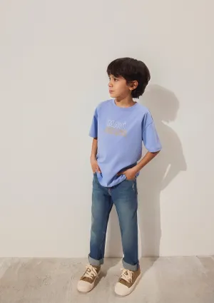 Mavi Jeans Printed Blue Tshirt