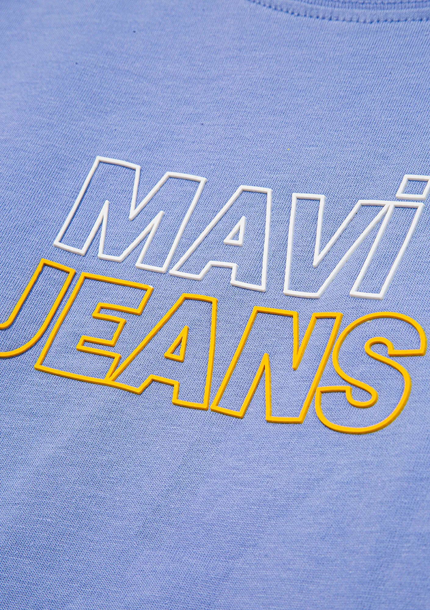 Mavi Jeans Printed Blue Tshirt