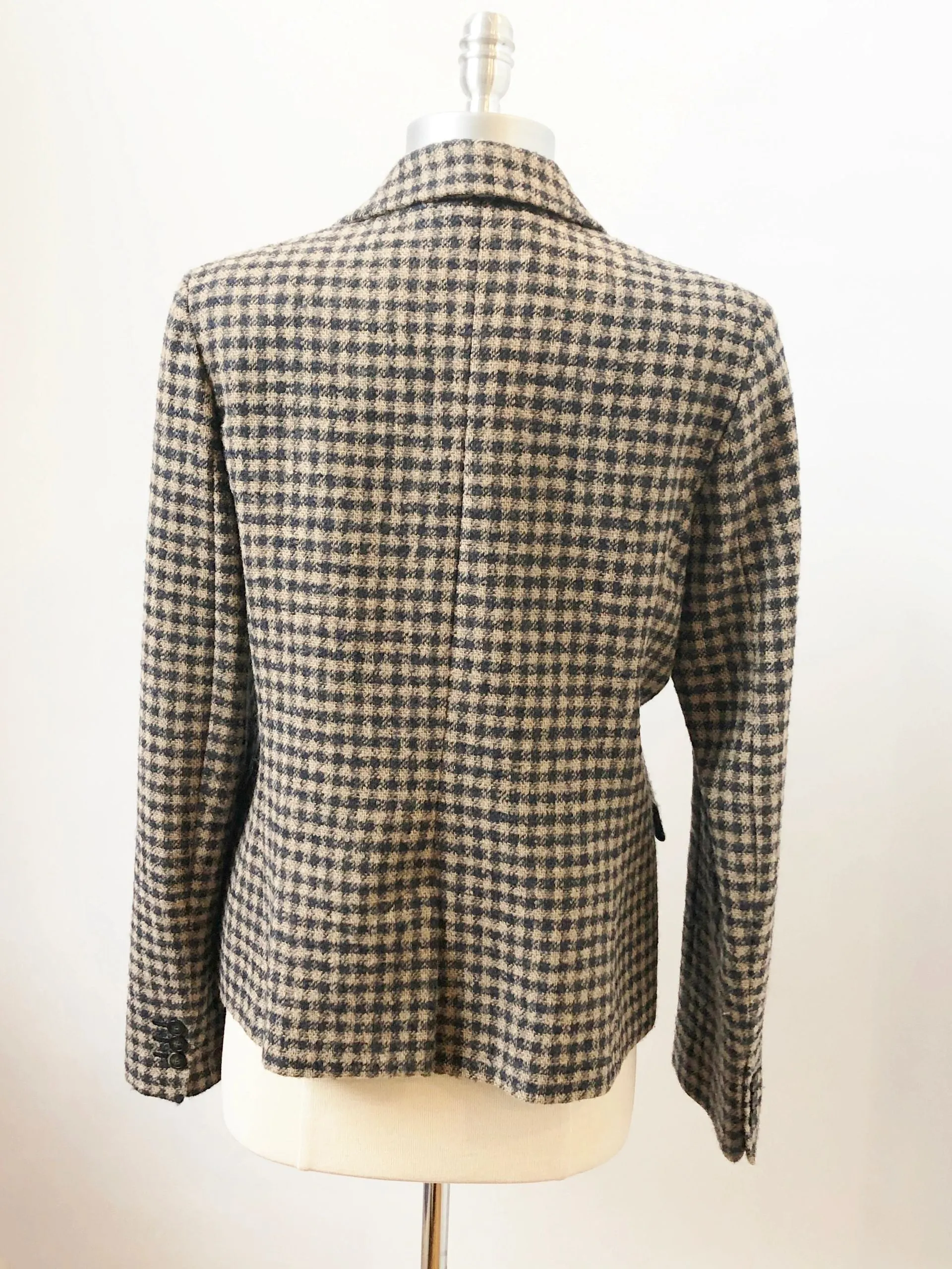 Max Mara Weekend Houndstooth Fringe Blazer Size 14