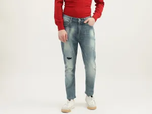 Men Solid Carrot Fit Jeans
