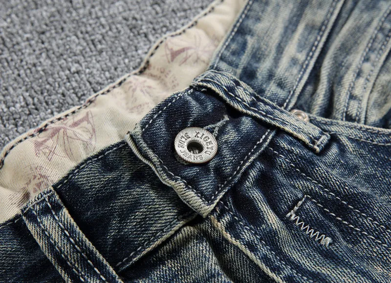 Men's Slim Fit Brand Streetwear Stretch Jeans