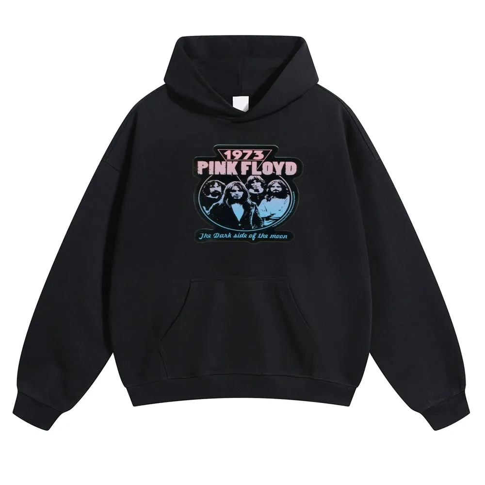 Mens Vintage 1973  Pink Floyd Rock Band Hoodies