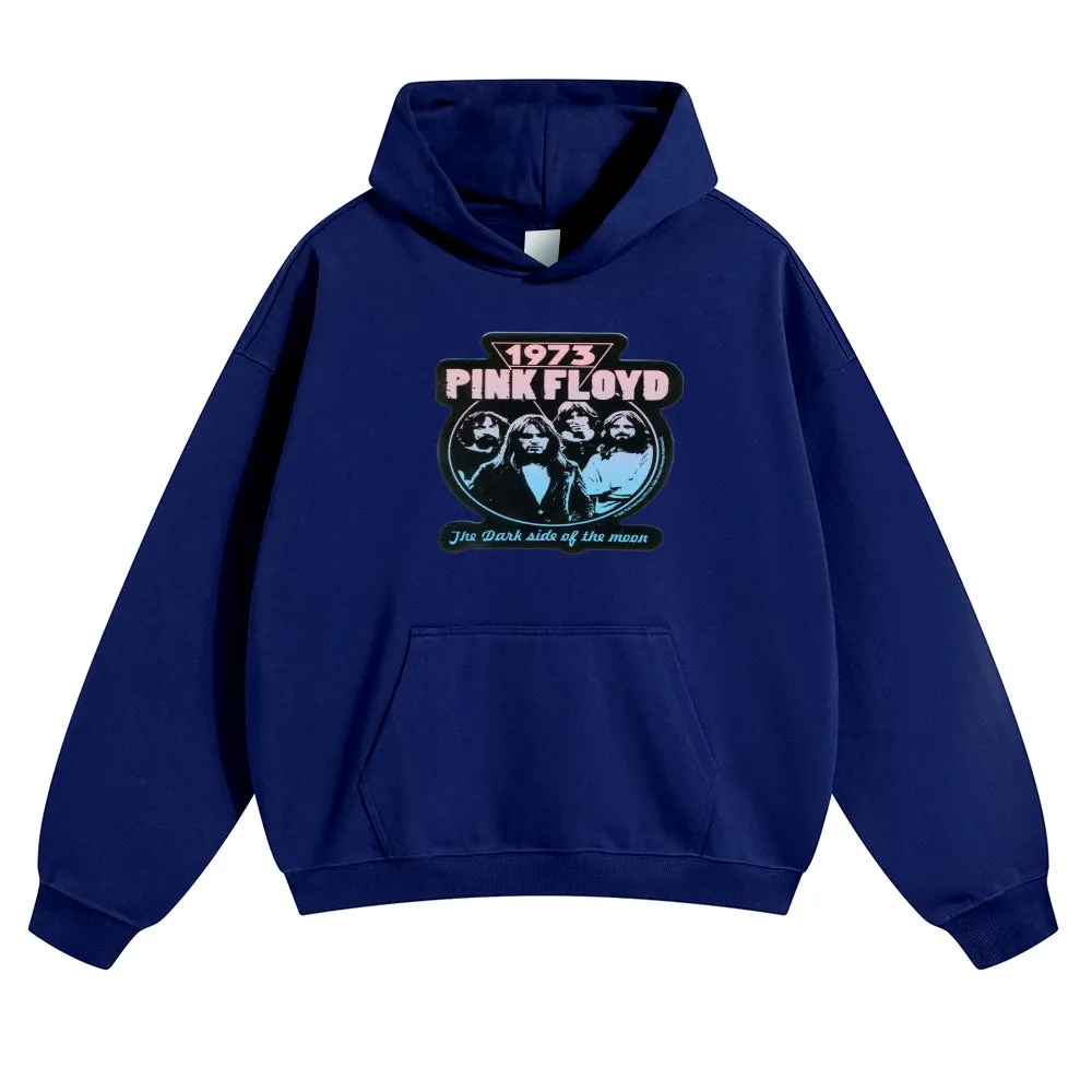 Mens Vintage 1973  Pink Floyd Rock Band Hoodies
