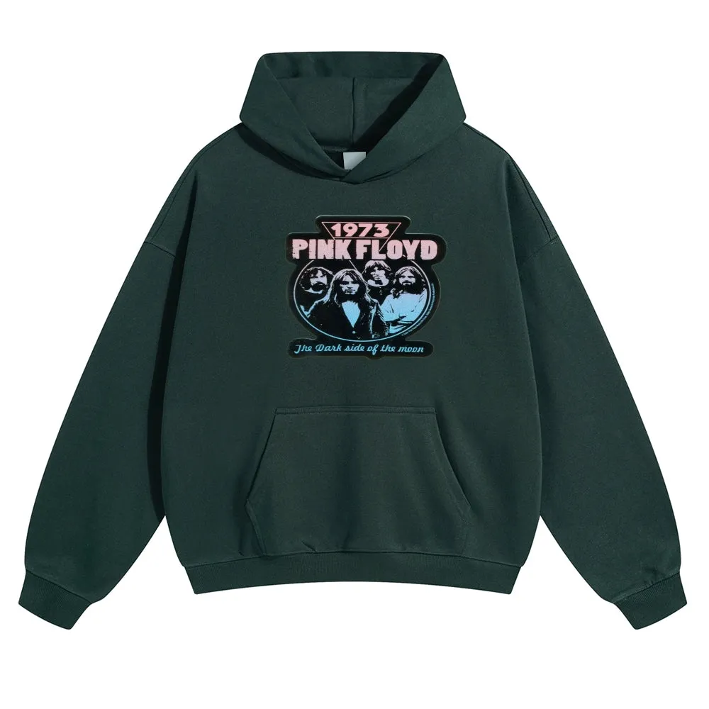 Mens Vintage 1973  Pink Floyd Rock Band Hoodies