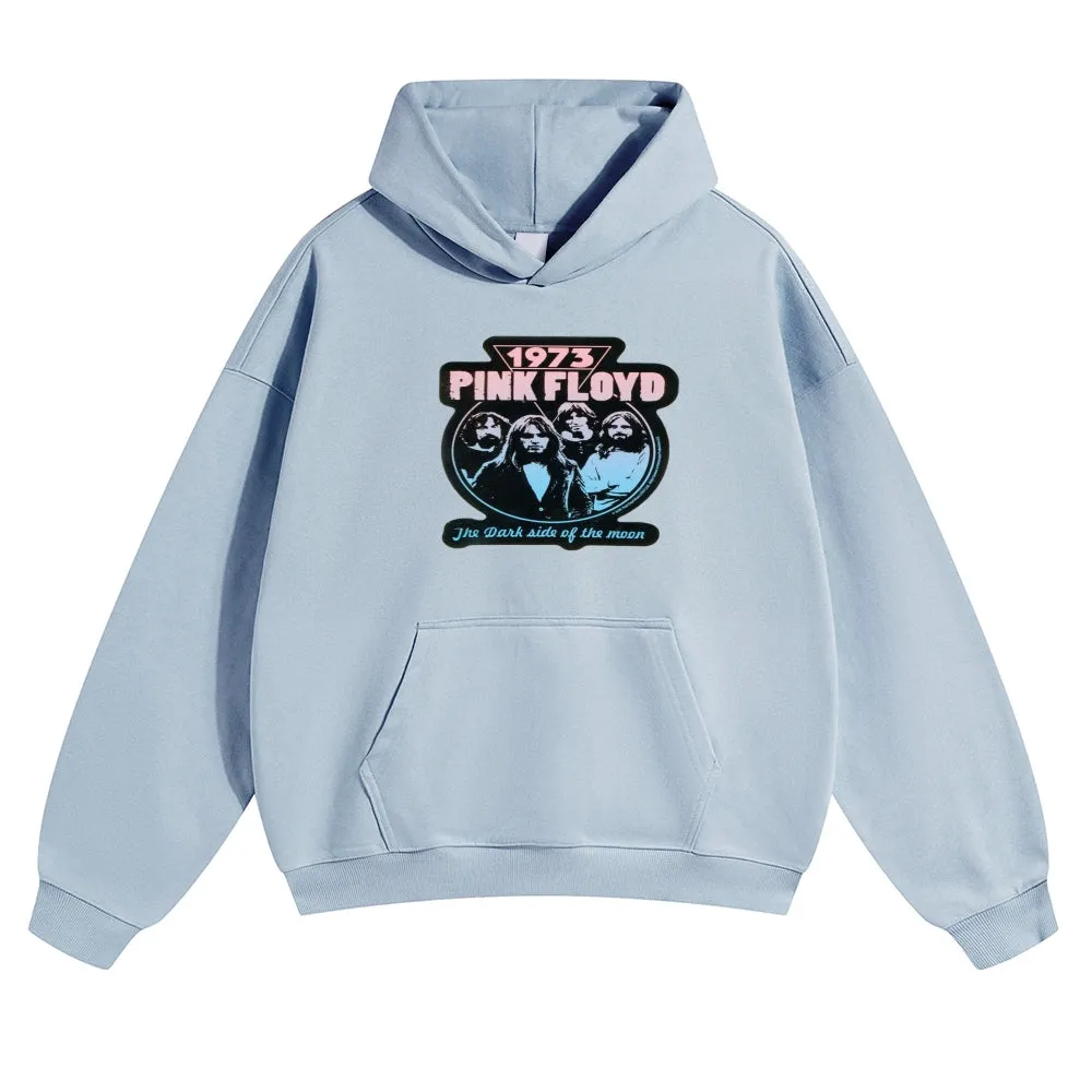 Mens Vintage 1973  Pink Floyd Rock Band Hoodies