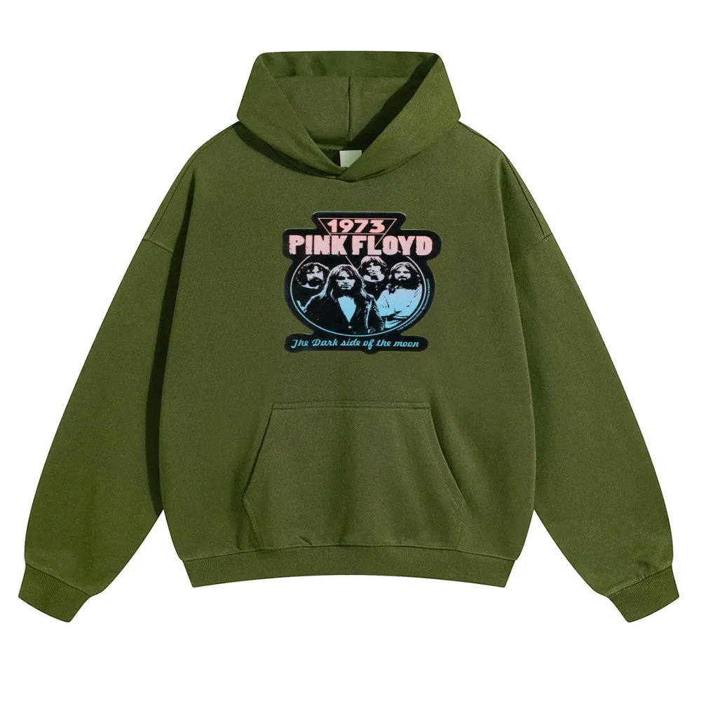 Mens Vintage 1973  Pink Floyd Rock Band Hoodies