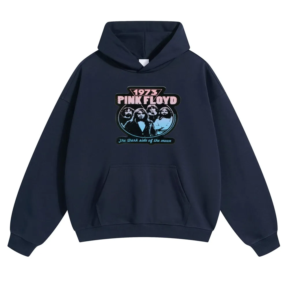 Mens Vintage 1973  Pink Floyd Rock Band Hoodies