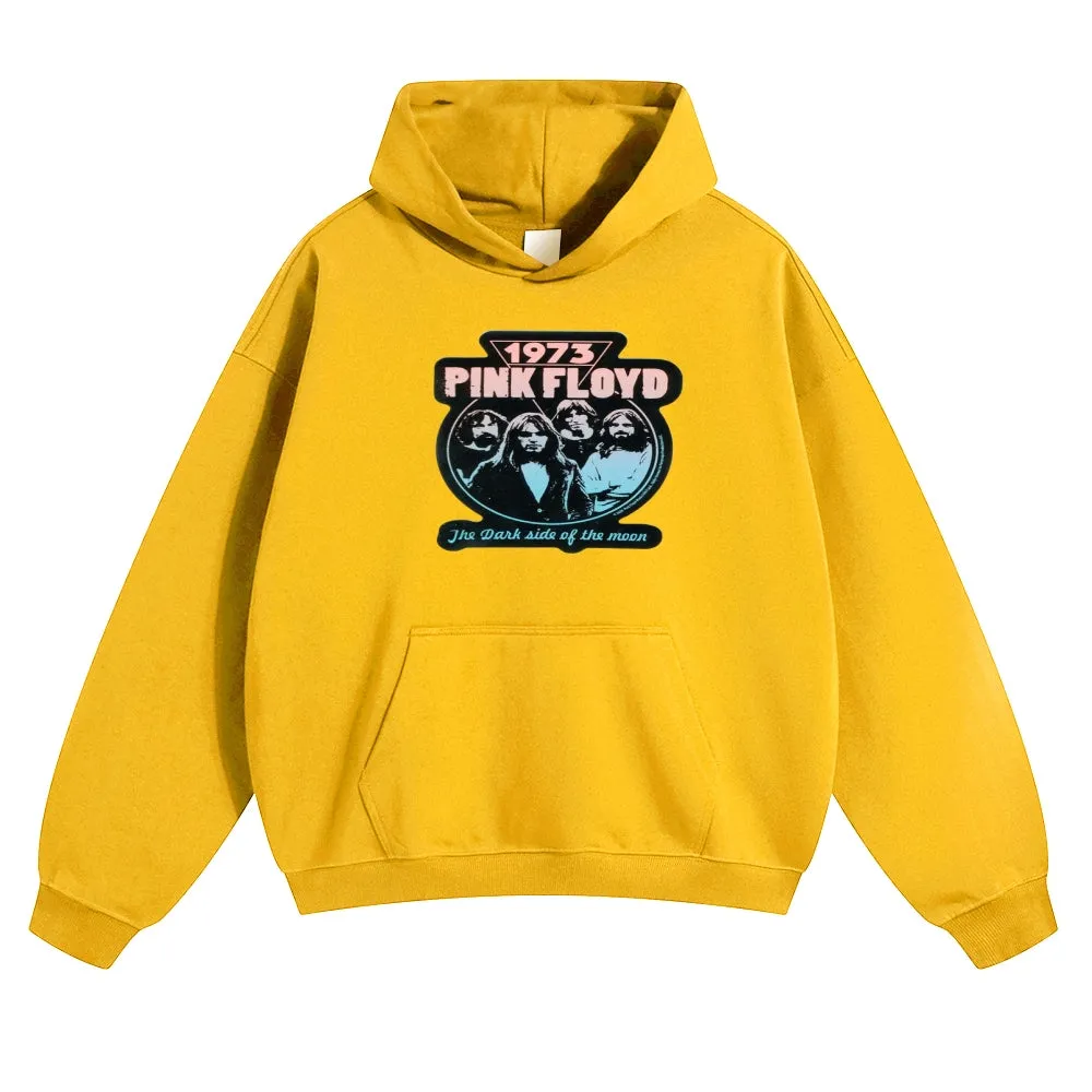 Mens Vintage 1973  Pink Floyd Rock Band Hoodies