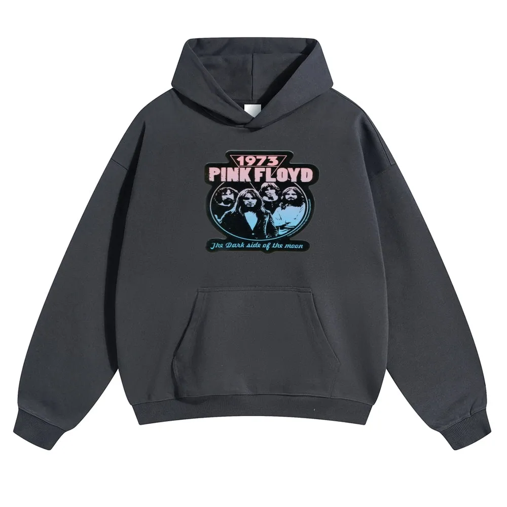 Mens Vintage 1973  Pink Floyd Rock Band Hoodies