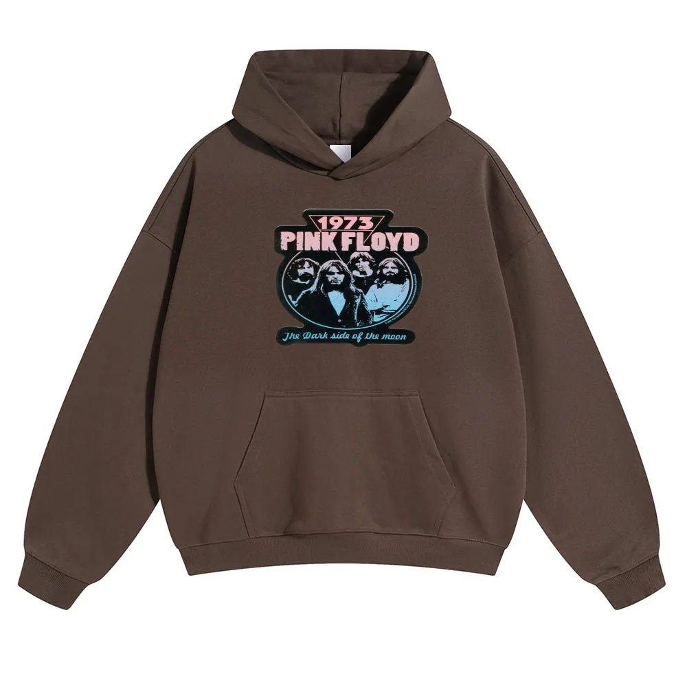 Mens Vintage 1973  Pink Floyd Rock Band Hoodies
