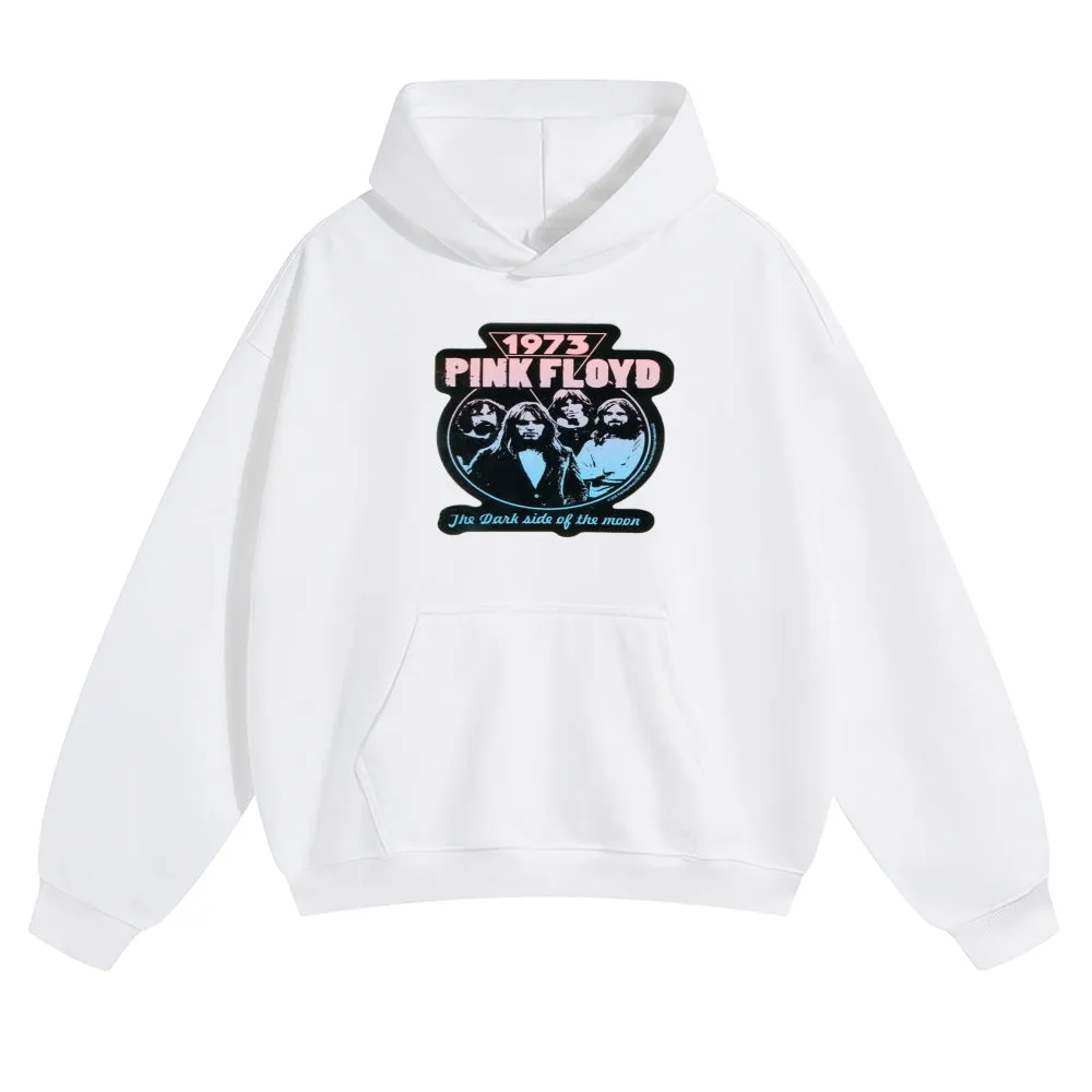 Mens Vintage 1973  Pink Floyd Rock Band Hoodies