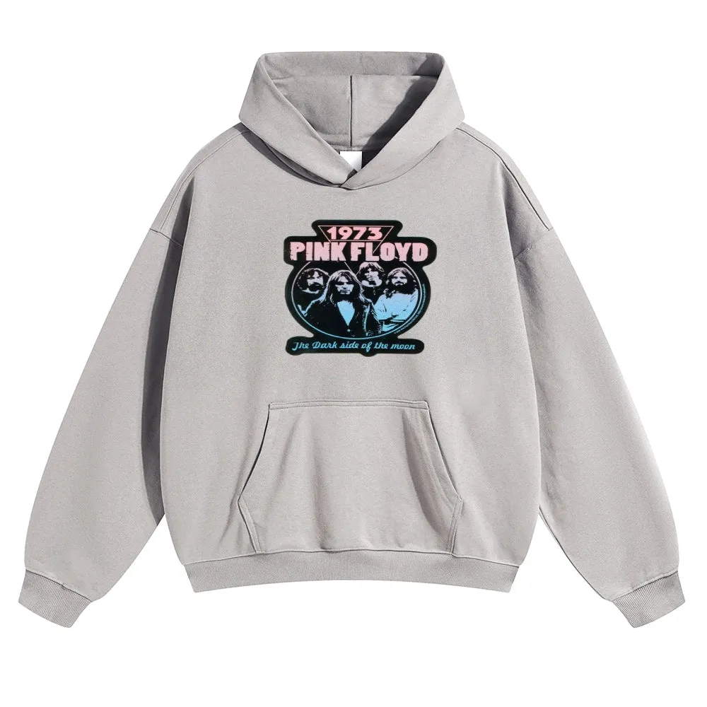 Mens Vintage 1973  Pink Floyd Rock Band Hoodies