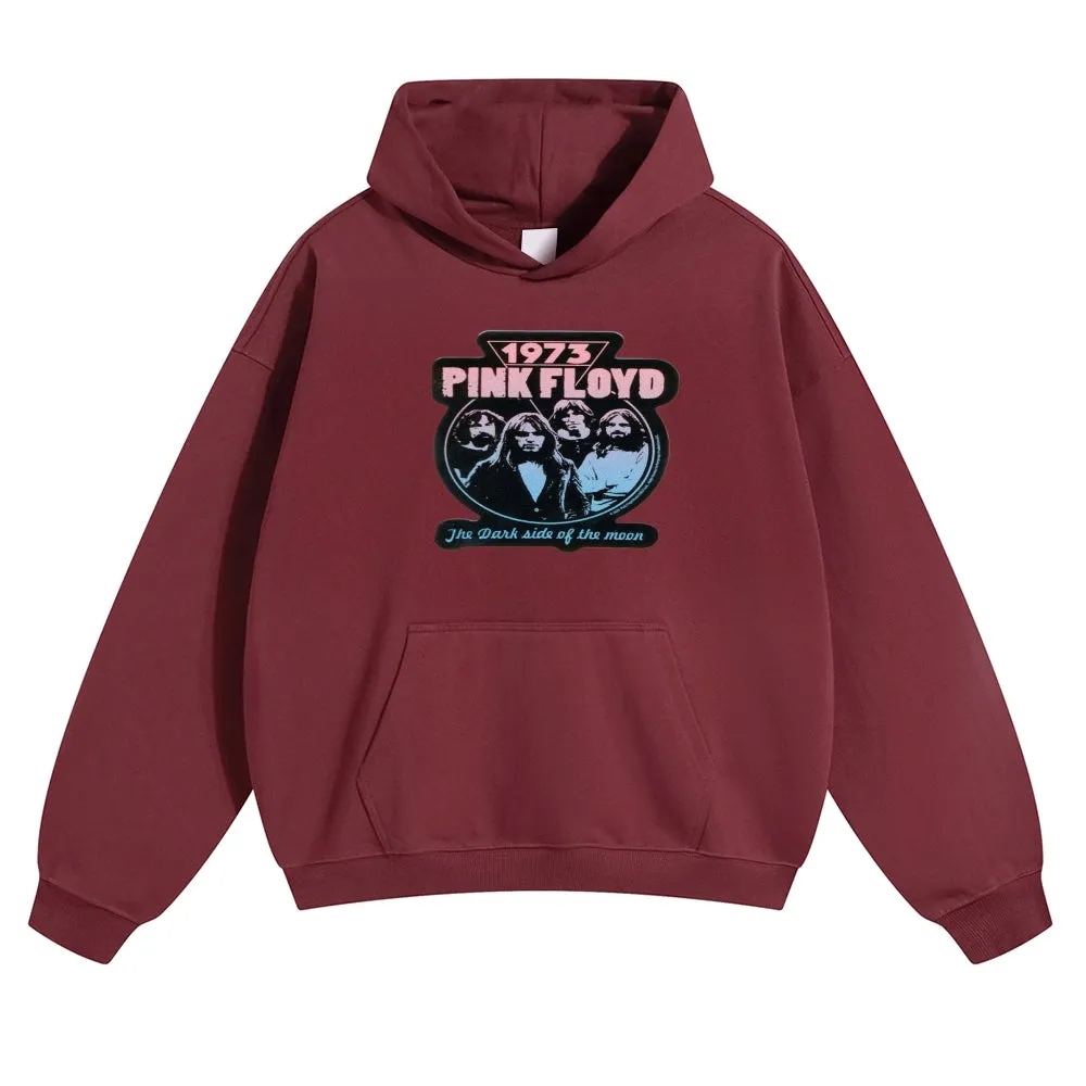 Mens Vintage 1973  Pink Floyd Rock Band Hoodies