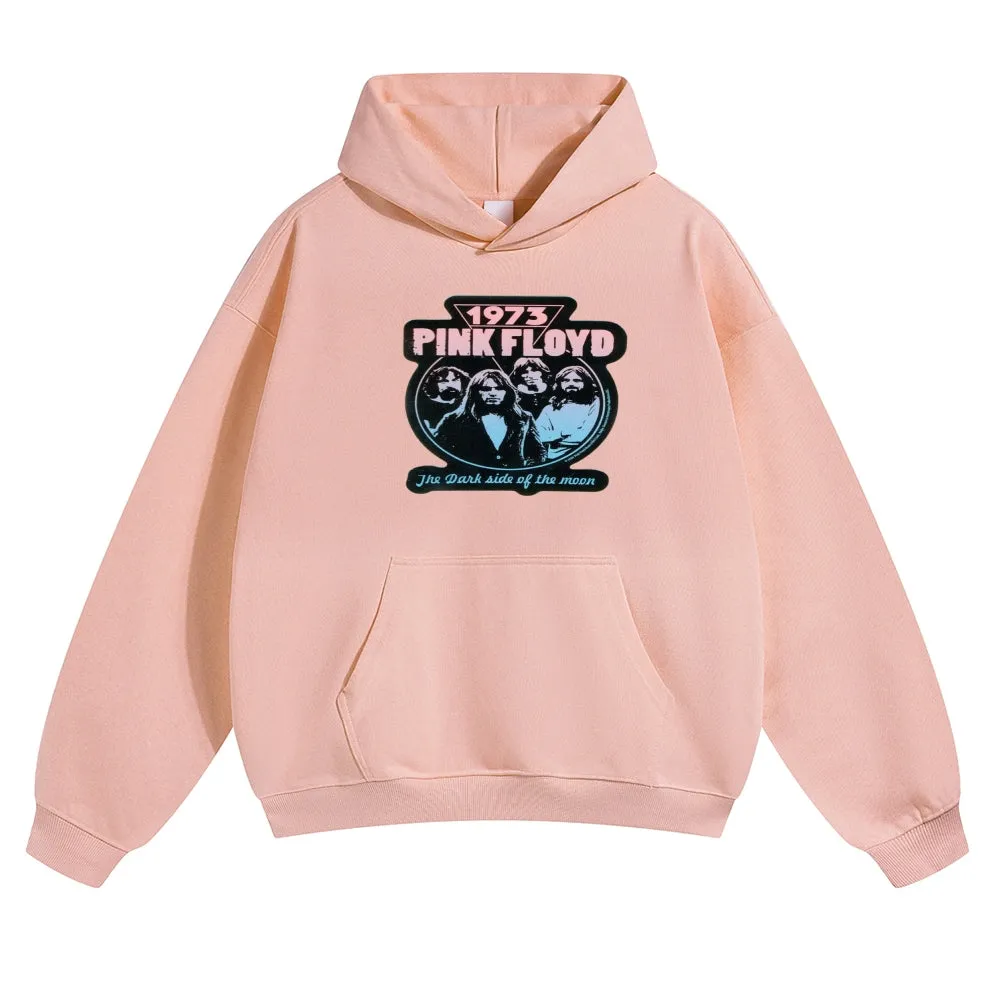Mens Vintage 1973  Pink Floyd Rock Band Hoodies